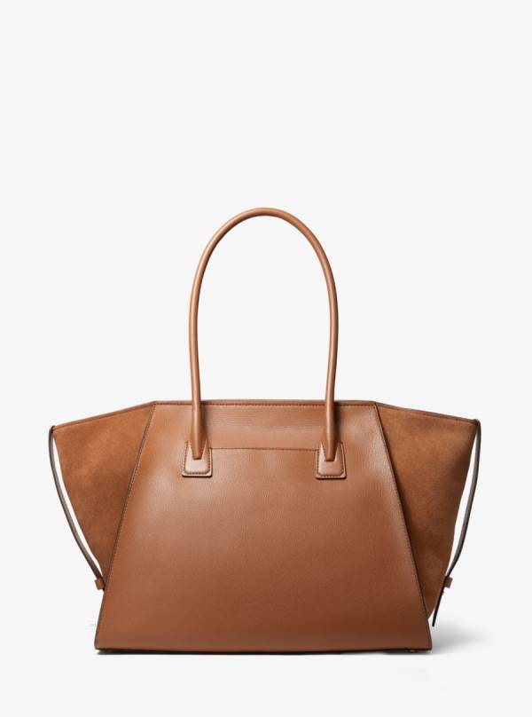 Damske Prenosná Taška Michael Kors Avril Extra-Large Leather Top-Zip Hnede - Kabelky Michael Kors Lacne | IQFBK-7296